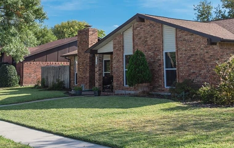 front of home in tx